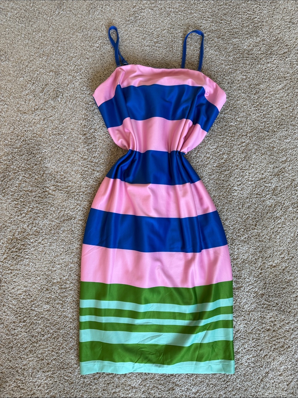 New York & Company Pink, Striped Midi Dress size XXL